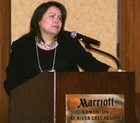 Montana Cree Nation Chief Carolyn Buffalo was keynote speaker at the fourth annu