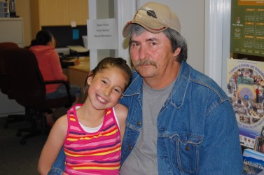 Clairise and her grandfather Lloyd McRee are among the 70 or so Swan River First