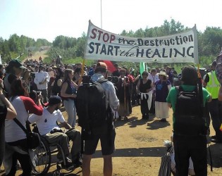 Between 300-500 people marched portions of 14 km that showed the impact of tarsa