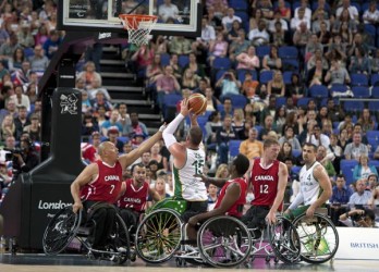 Richard Peter(left) in actionfor Team Canada at London 2012