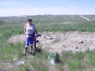 Doreen Williams Freeman at the newly revitalized Medicine Wheel garden 