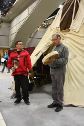  At the recent Homeless Connect, Elders Ed Lavallee (left) and Leonard Saddlebac