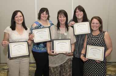 Leader of the Pack award winners: (from left) Carrie Bartsh, Ashlynne Vanbuuren,