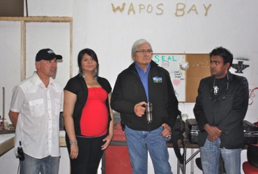  (l-r) Wapos Bay Creator/Producer Dennis Jackson, Raven Brass, actor Gordon Toot