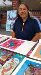 Artist Jay Bell Redbird at The Gathering in Mississauga