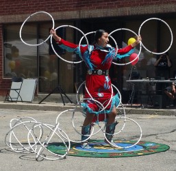 World Champion Hoop Dancer Lisa Odjig at The Gathering in Mississauga June 6  