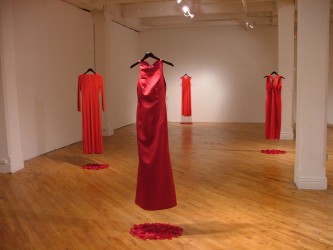 Métis artist Jaime Black's Red Dress Display