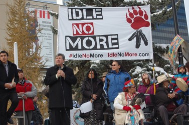 Alberta Regional Chief Cameron Alexis. Alexis stood with the grassroots movement