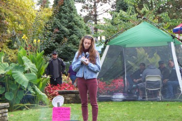 Jessica Hay reads her poem entitled “Pissed Period”