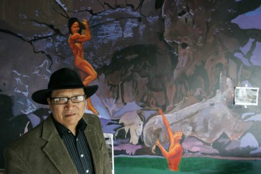 Roland Rollinmud’s mural at the Cave and Basic Historical Site in Banff is sched