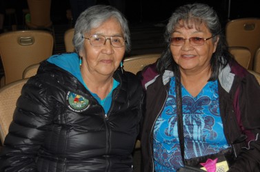 Madeleine Jackson (left) and Annie Johnston, who went to Ottawa for the closing 