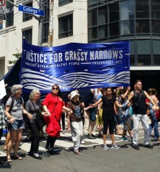 Round dance at College and Bay streets