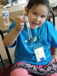 Tanis is not too young for a fun introduction to science.