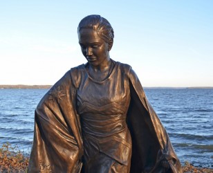 A monument commemorating Shannen Koostachin, a young activist from Attawapiskat