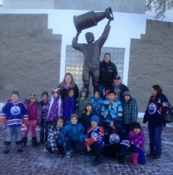 Grades 3 and 4 from Grouard Northland School took in Edmonton Oilers game
