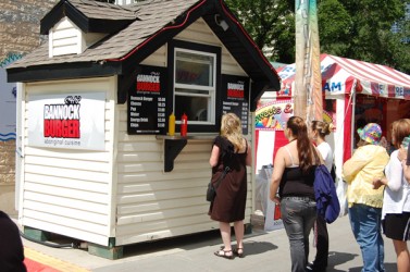 Bannock Burgers was a popular eating attraction at The Works Art & Design Festiv