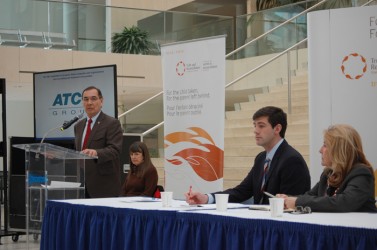 Truth and Reconciliation Commissioner and Chief Wilton Littlechild speaks at the